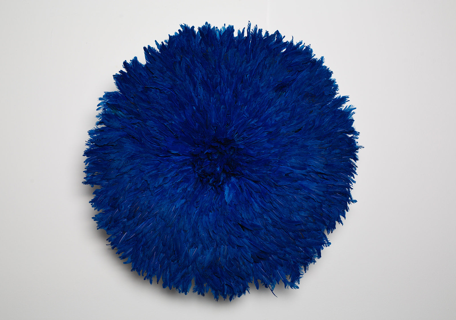 Handcrafted blue Juju hat for interior wall hanging