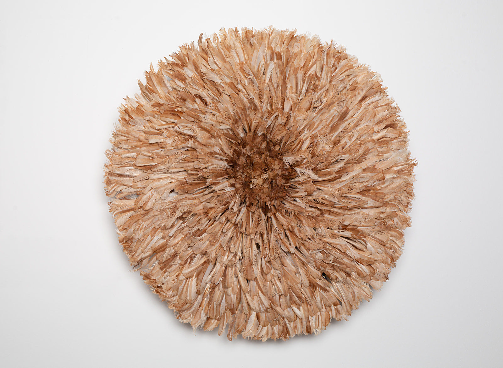Handcrafted  medium brown Juju hat for interior wall hangingHandcrafted  medium brown Juju hat for interior wall hanging