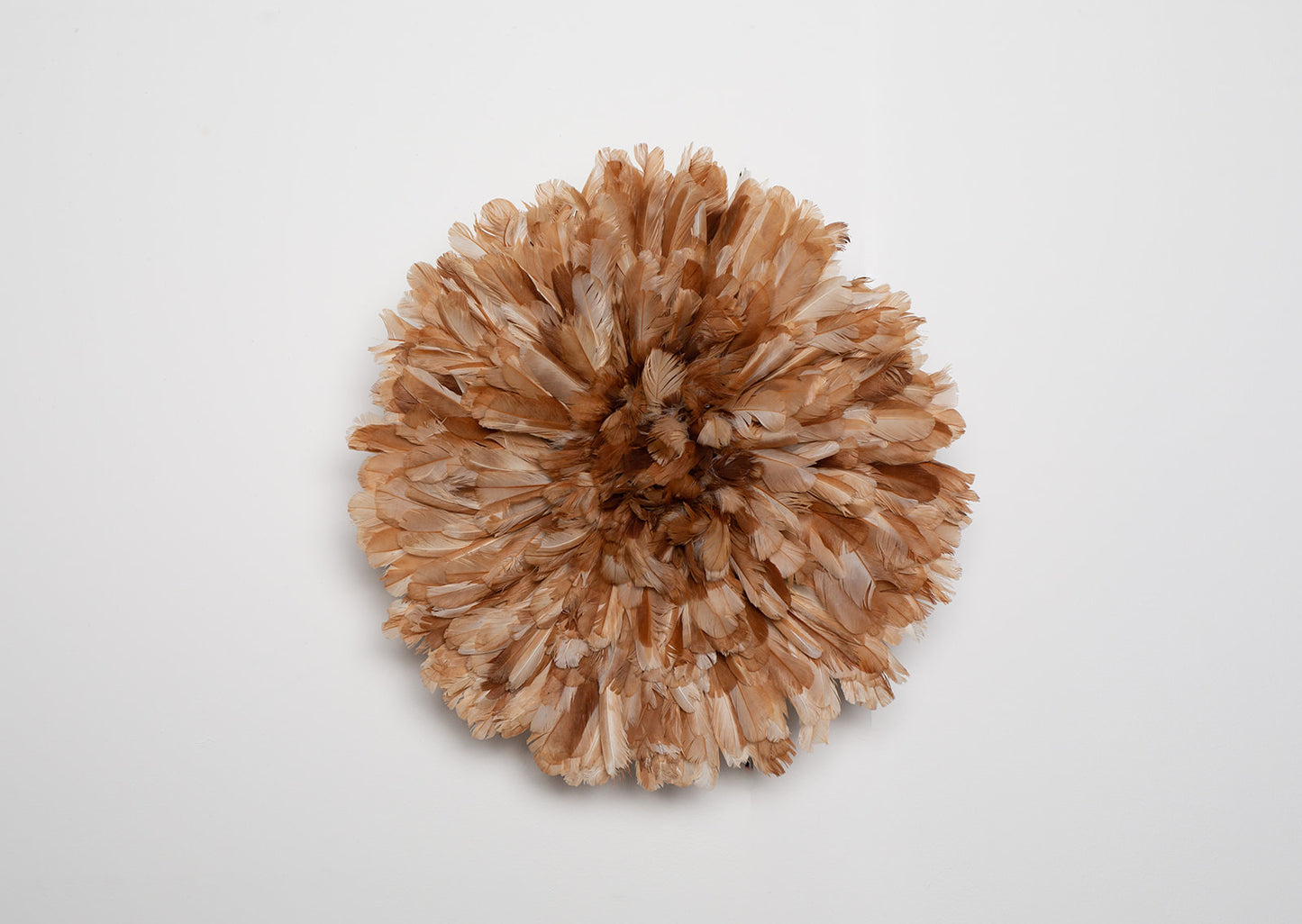 Handcrafted medium brown Juju hat for interior wall hanging