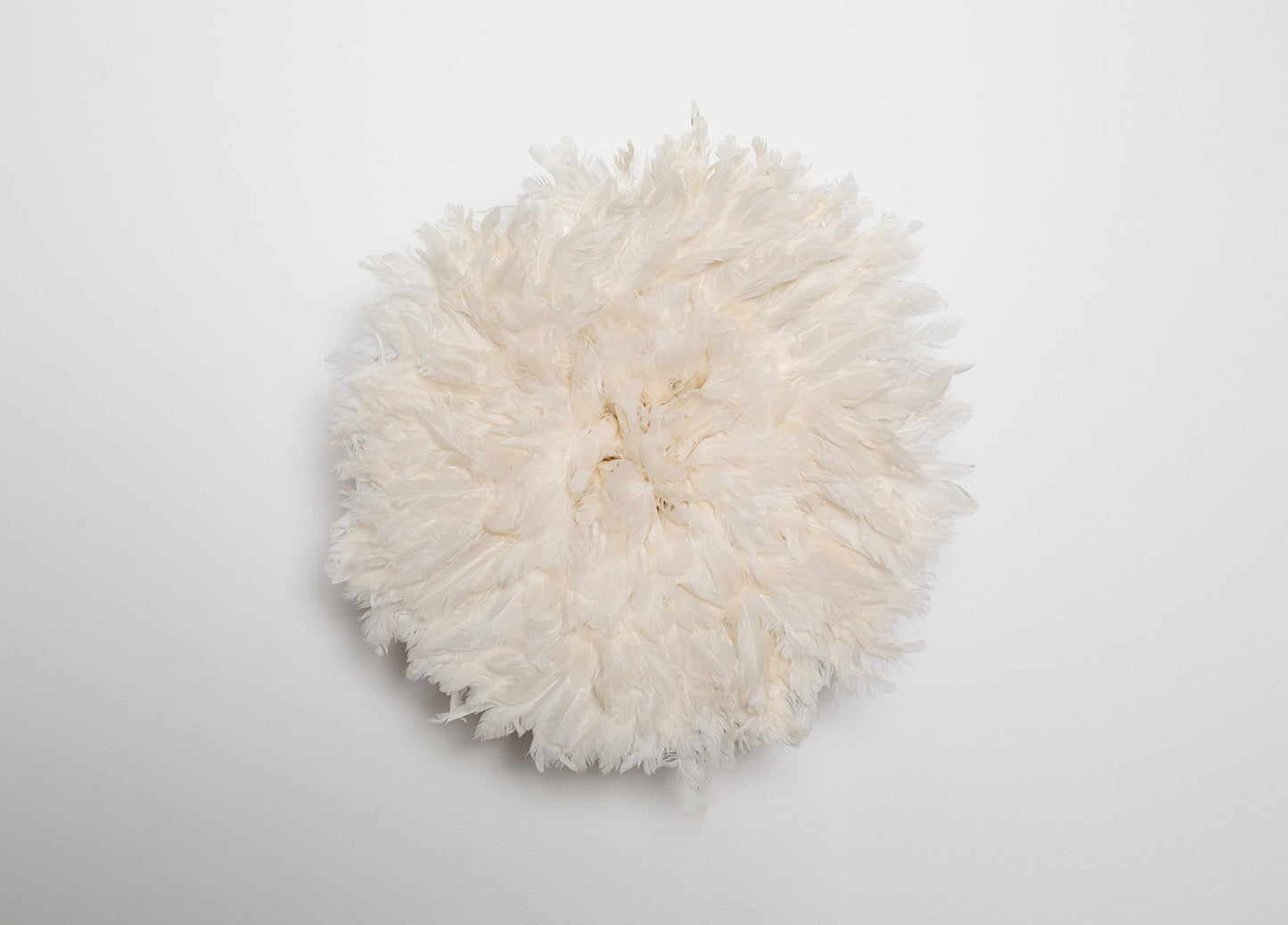 Handcrafted white Juju hat for interior wall hanging