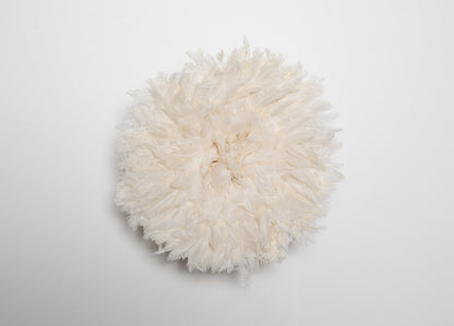 Handcrafted white Juju hat for interior wall hanging